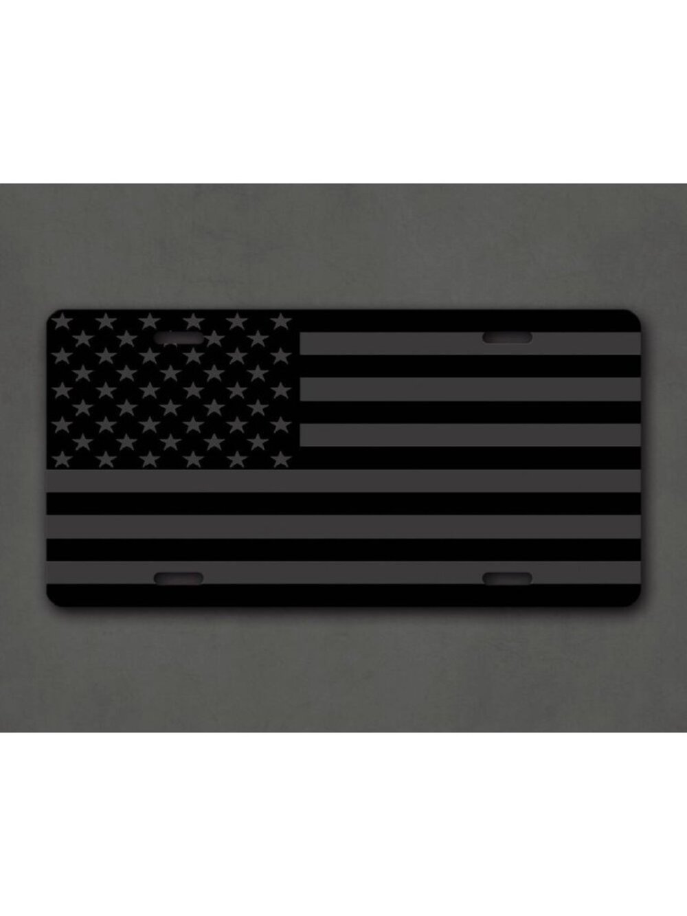 American Flag Dark License Plate 6x12 | Aluminum UV Treated Graphic Plates